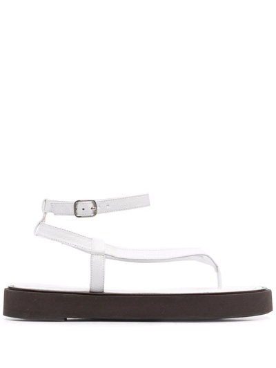 Shop By Far Cece Flatform Sandals In White