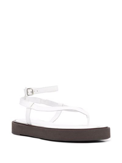 Shop By Far Cece Flatform Sandals In White