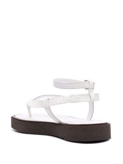 Shop By Far Cece Flatform Sandals In White