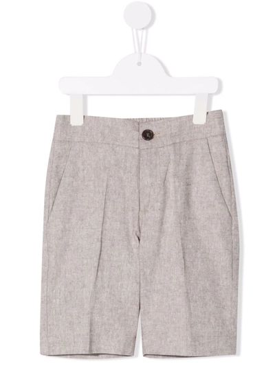 Shop Paolo Pecora Straight-leg Bermuda Shorts In Grey