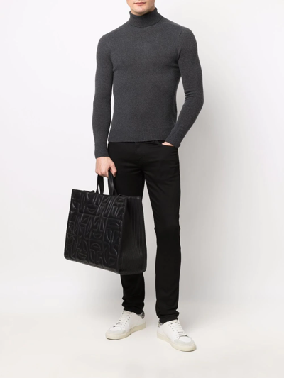 7 For All Mankind Ronnie Skinny Jeans In Black