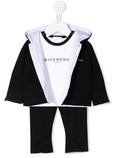 Givenchy Baby Cotton Jacket, Pants And T-shirt Set In Black | ModeSens