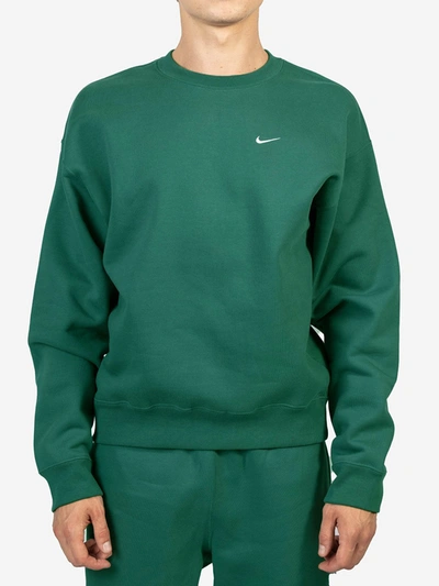 Shop Nike Lab Nrg Soloswoosh Fleece Oversized Sweatshirt In Green