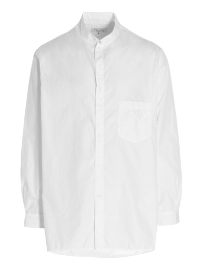 Shop Yohji Yamamoto Buttoned Long In White