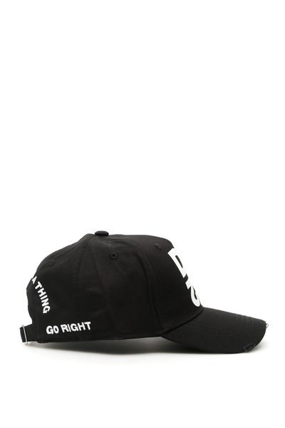 Shop Dsquared2 D2 Baseball Cap In Black