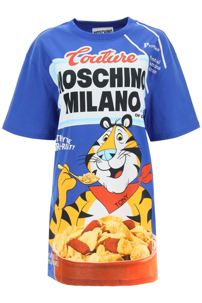 Shop Moschino Kellogg's Tony The Tiger Maxi T-shirt In Blue,orange