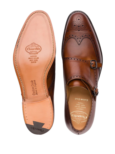 Shop Church's Chicago Polished Monk-strap Brogues In Brown