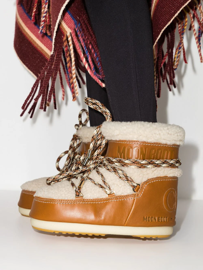 Shop Chloé X Moon Boot Snow Boots In Braun