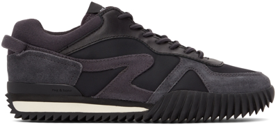 Rag & Bone Retro Runner Shell, Scuba And Suede Sneakers In Dkgrey