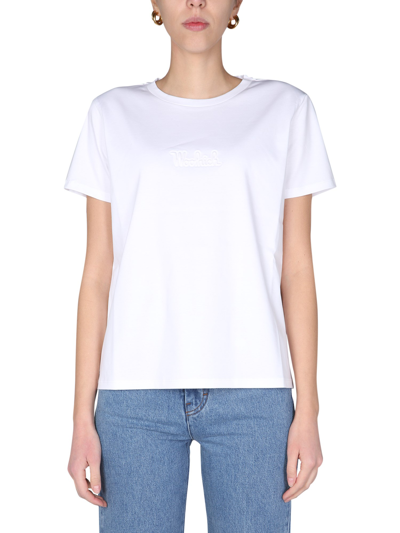 Shop Woolrich 3d Logo T-shirt In White