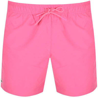Shop Lacoste Swim Shorts Pink