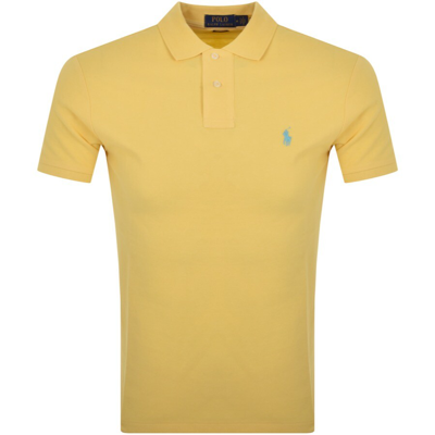Shop Ralph Lauren Slim Fit Polo T Shirt Yellow