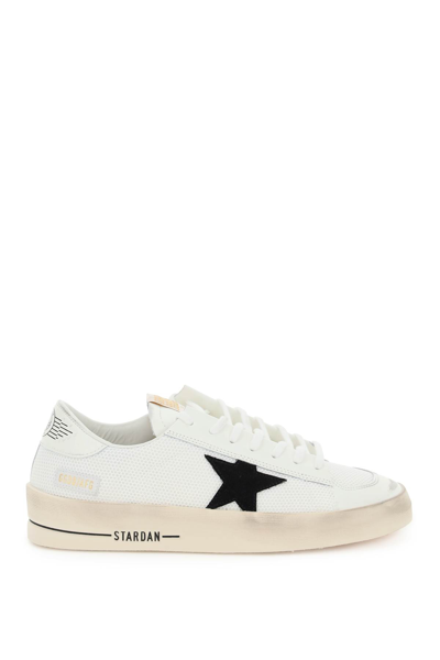 Shop Golden Goose Stardan Sneakers In White Black (white)