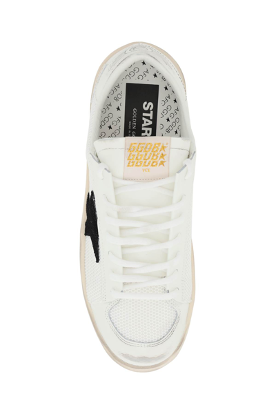 Shop Golden Goose Stardan Sneakers In White Black (white)