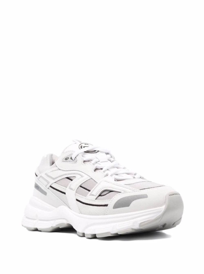 Shop Axel Arigato Marathon R Trailer Sneakers In White Leather And Tech Fabric In Bianco