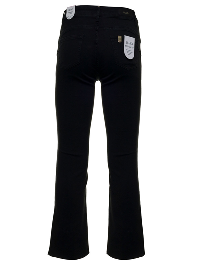 Shop Liu •jo Princpess Black Denim Jeans With Buttons