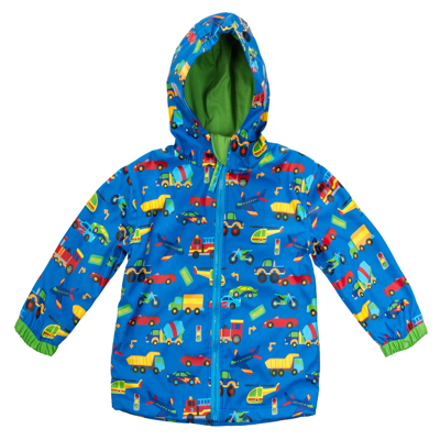Shop Stephen Joseph Toddler Boy Car Print Raincoat In Blue