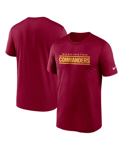 Shop Nike Men's  Burgundy Washington Commanders Legend Wordmark T-shirt