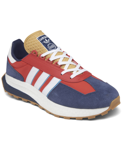 Shop Adidas Originals Men's Retropy E5 Casual Sneakers From Finish Line In Vivid Red/footwear White