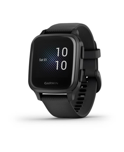 Shop Garmin Women's Venu Sq Music Black Silicone Band Smart Watch 40mm