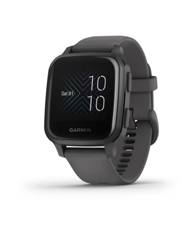 Shop Garmin Women's Venu Sq Slate Silicone Band Smart Watch 40mm In Gray
