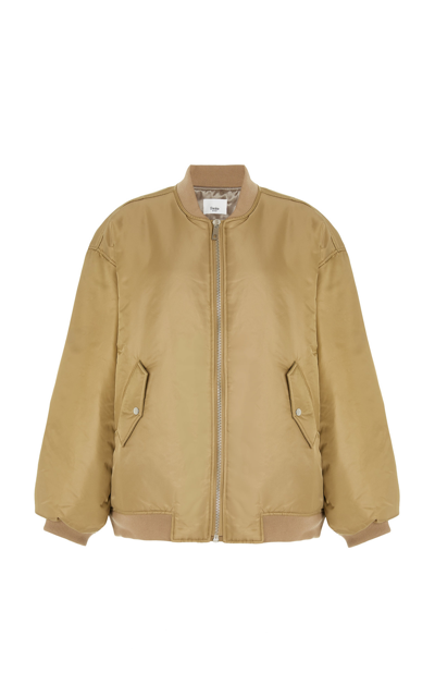 Shop The Frankie Shop Women's Astra Oversized Padded Satin Bomber Jacket In Neutral