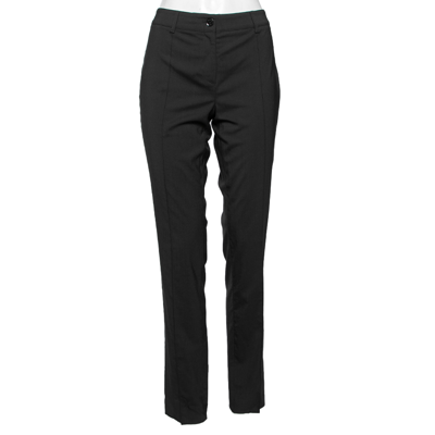 Pre-owned Burberry Black Wool Regular Fit Trousers S