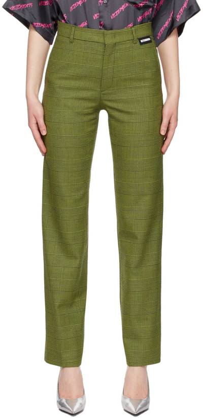 Shop Vetements Green Convertible Lounge Pants