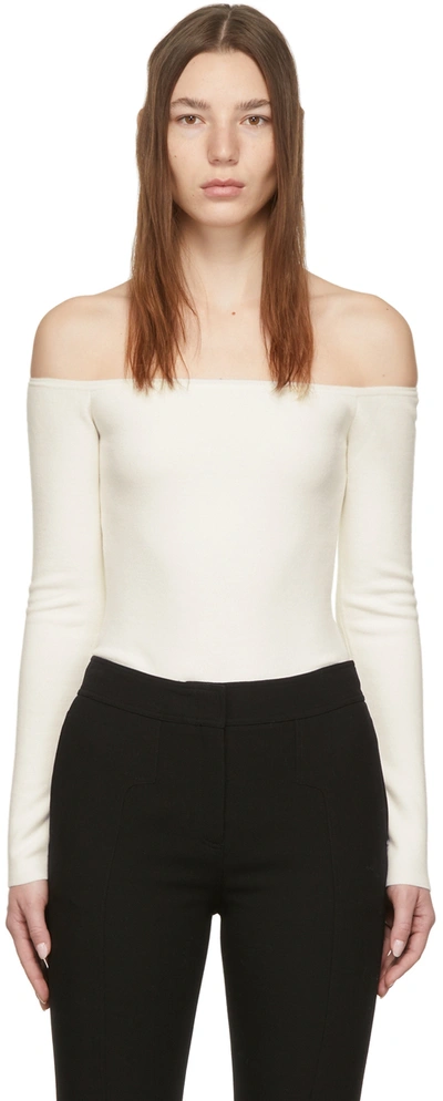 Shop Gabriela Hearst White Klara Bodysuit In Ivr Ivory
