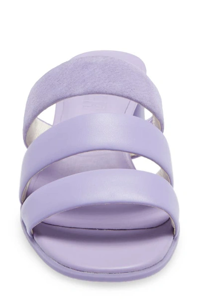 Shop Camper Katie Slide Sandal In Pastel Purple Leather