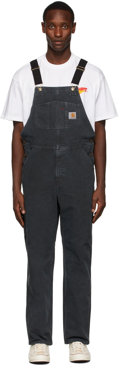 Shop Carhartt Black Bib Overalls In 89wf Black