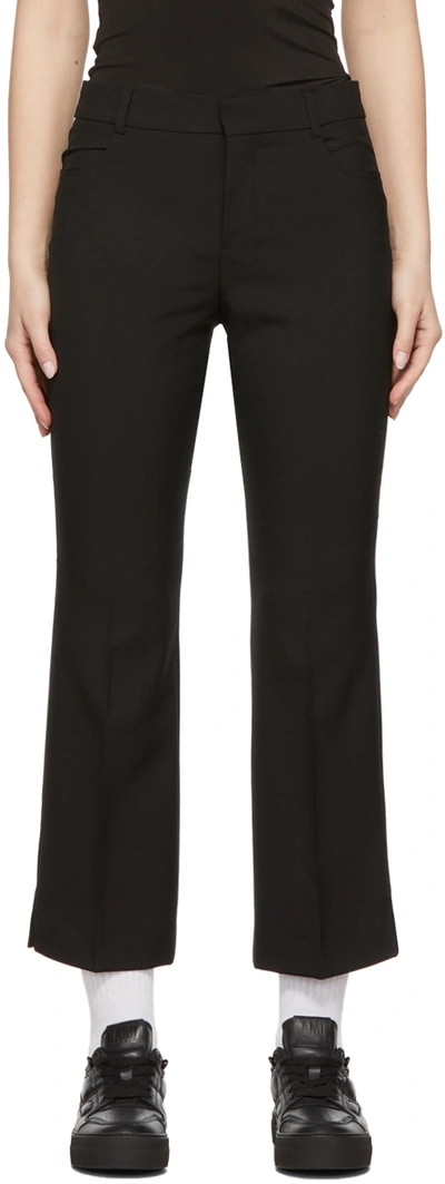 Ami Alexandre Mattiussi Black Flared Short Trousers In 001 Black