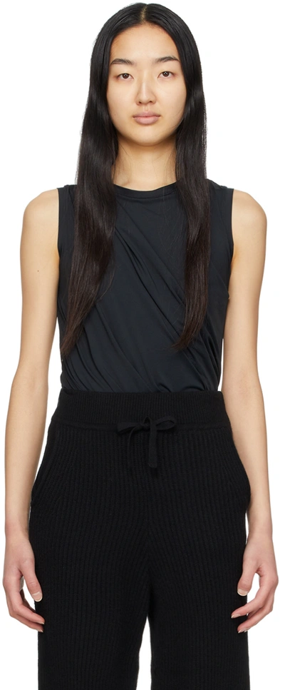 Shop Rag & Bone Black Rose Drape Tank Bodysuit