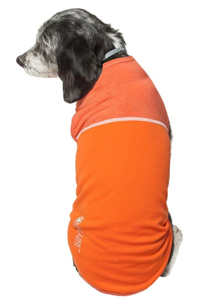 Shop Pet Life Active 'aero-pawlse' Heathered Tank Top In Orange