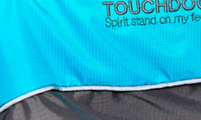 Pet Life Touchdog Quantum-ice Full-bodied Adjustable And 3m Reflective Dog Jacket In Ocean Blue And Grey