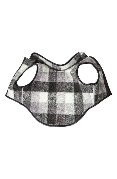 Shop Pet Life Black Boxer Classical Plaid Insulated Dog Coat In Black Grey And White Plaid