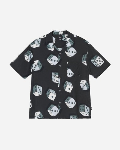 Shop Stussy Dice Pattern Shirt In Black