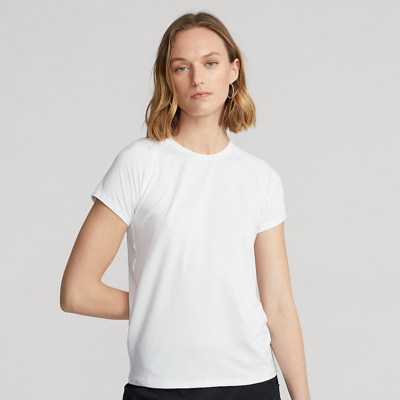 Shop Ralph Lauren Performance Jersey Short-sleeve Tee In Pure White