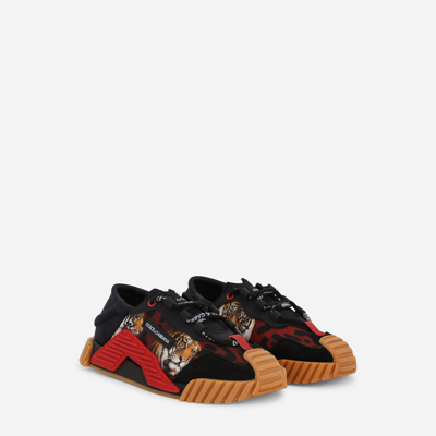 Shop Dolce & Gabbana Ns1 Slip-on Sneakers With Tiger Print