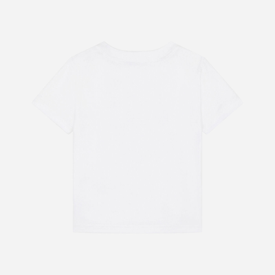 Shop Dolce & Gabbana Jersey T-shirt With Dg Heart Print In White