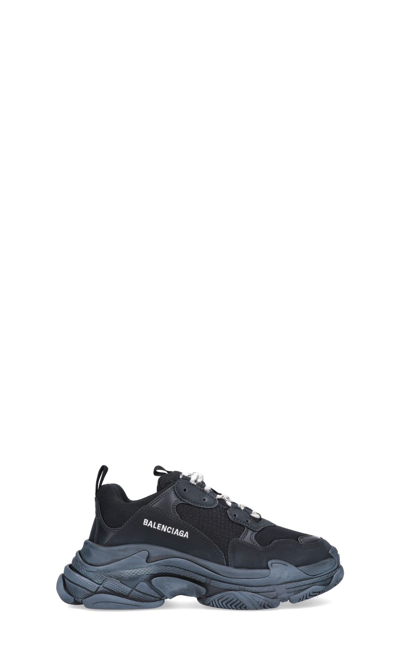 Shop Balenciaga Men's  Black Other Materials Sneakers