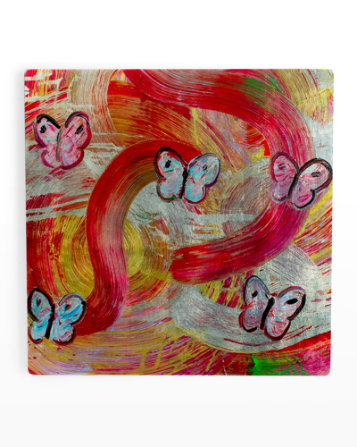 Shop Hunt Slonem Butterfly Swirl Square Lacquer Placemat