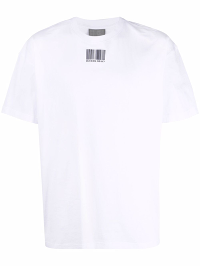 Shop Vtmnts Barcode T-shirt In White