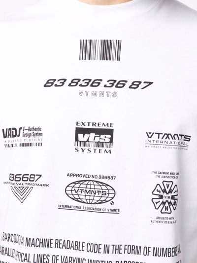 Shop Vtmnts All Rights Reserved T-shirt In White