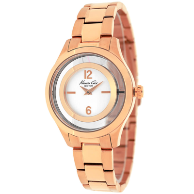 Shop Kenneth Cole Classic Ladies Watch 10026947 In Gold Tone / Rose / Rose Gold Tone / Silver