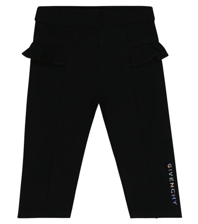 Shop Givenchy Baby Cotton-blend Leggings In Black