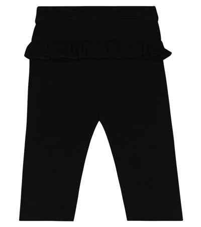 Shop Givenchy Baby Cotton-blend Leggings In Black