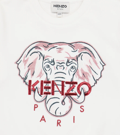 Shop Kenzo Embroidered Sweatshirt In Offwhite