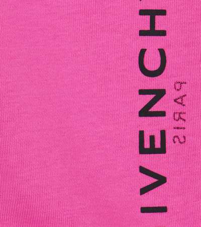 Shop Givenchy Logo Cotton-blend Sweatpants In Rasberry