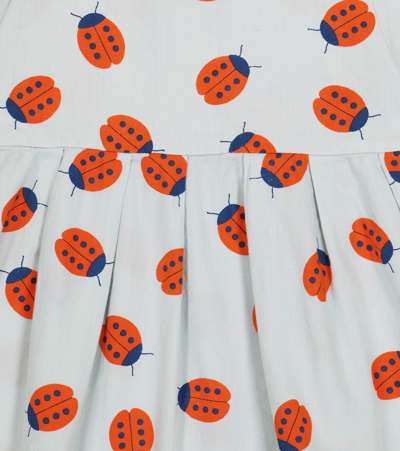 Bobo Choses Baby Printed Cotton Dress In Light Grey